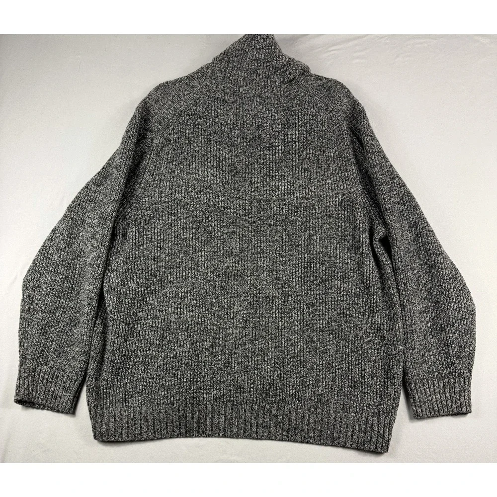 American Eagle Outfitters Gray Mock Neck Chunky-Knit Pullover Sweater Men's XXL